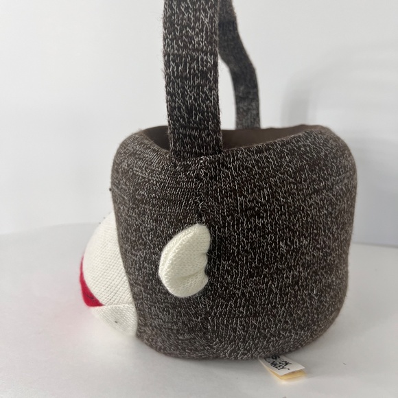 Sock Monkey Soft Bucket Basket Halloween Trick or Treat - Picture 7 of 10
